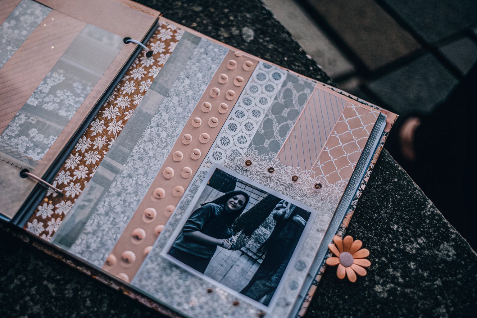 Dekorative Scrapbook-Seite