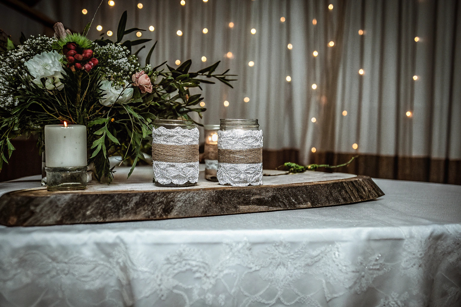 DIY Hochzeitstisch Dekoration
