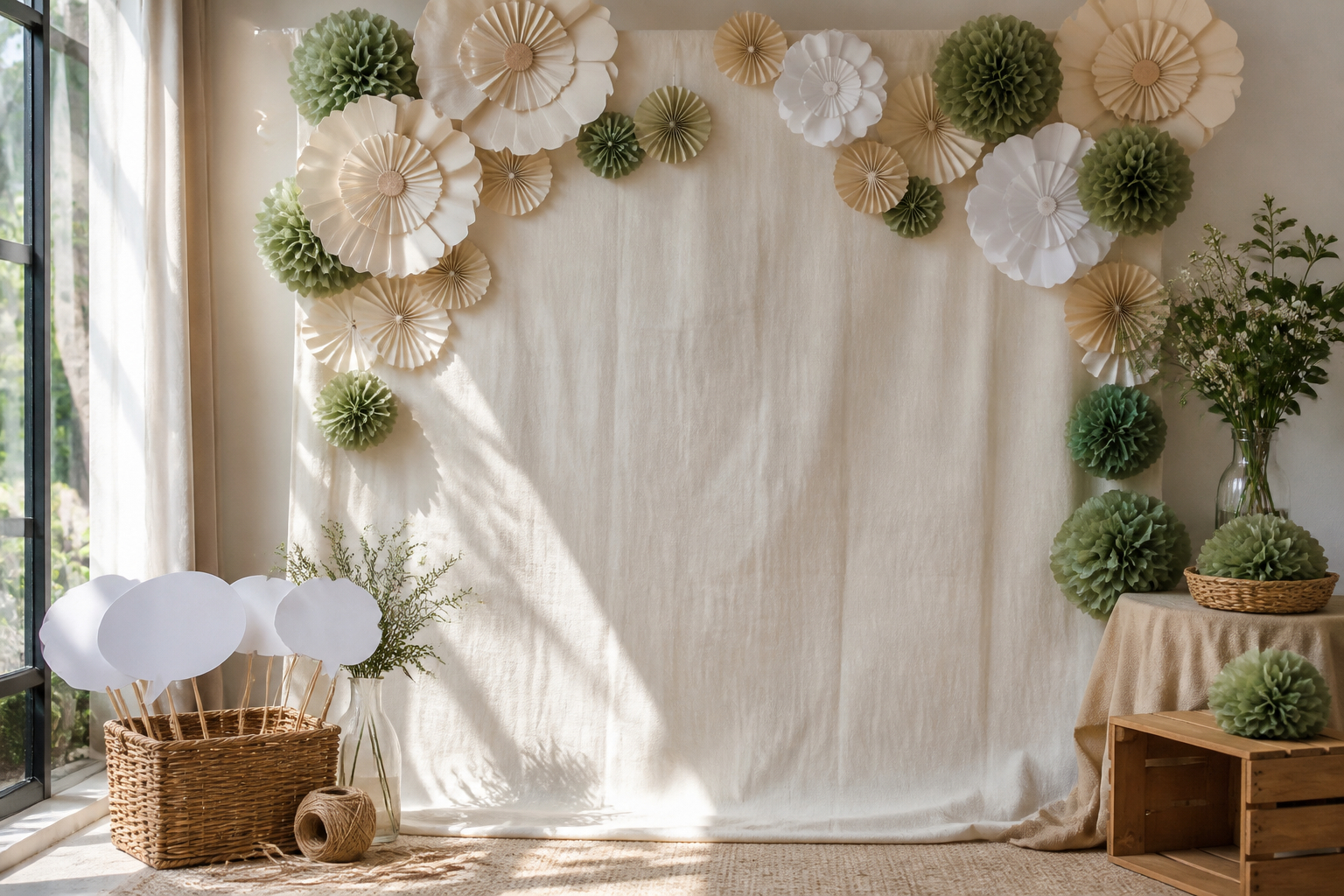 DIY-Fotoecke für eine zauberhafte Babyparty