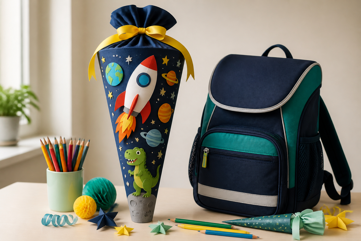 Space-Dino-Schultüte für kleine Entdecker gestalten