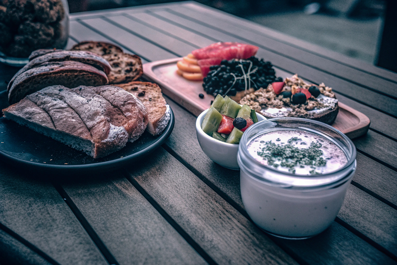 Ein Buffet mit verschiedenen Brunch-Speisen. Brunch-Buffet