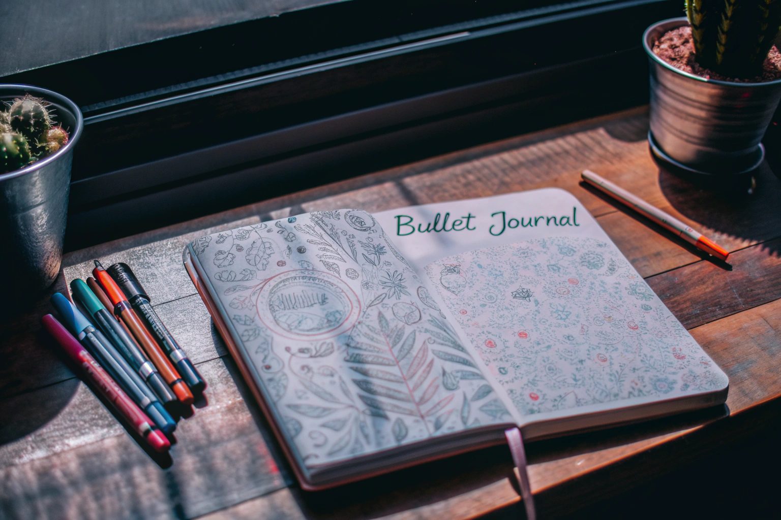 Künstlerisches Bullet Journal