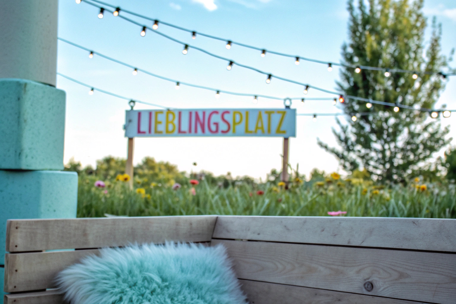 Levandeo Schild Lieblingsplatz im Garten
