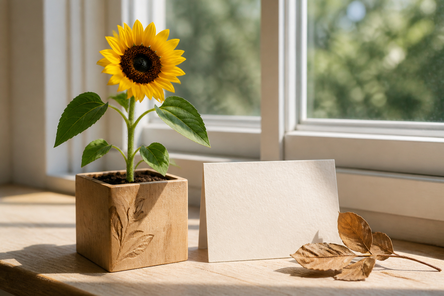 Nachhaltiges Sonnenblumen-Anzuchtset als Dankeschön