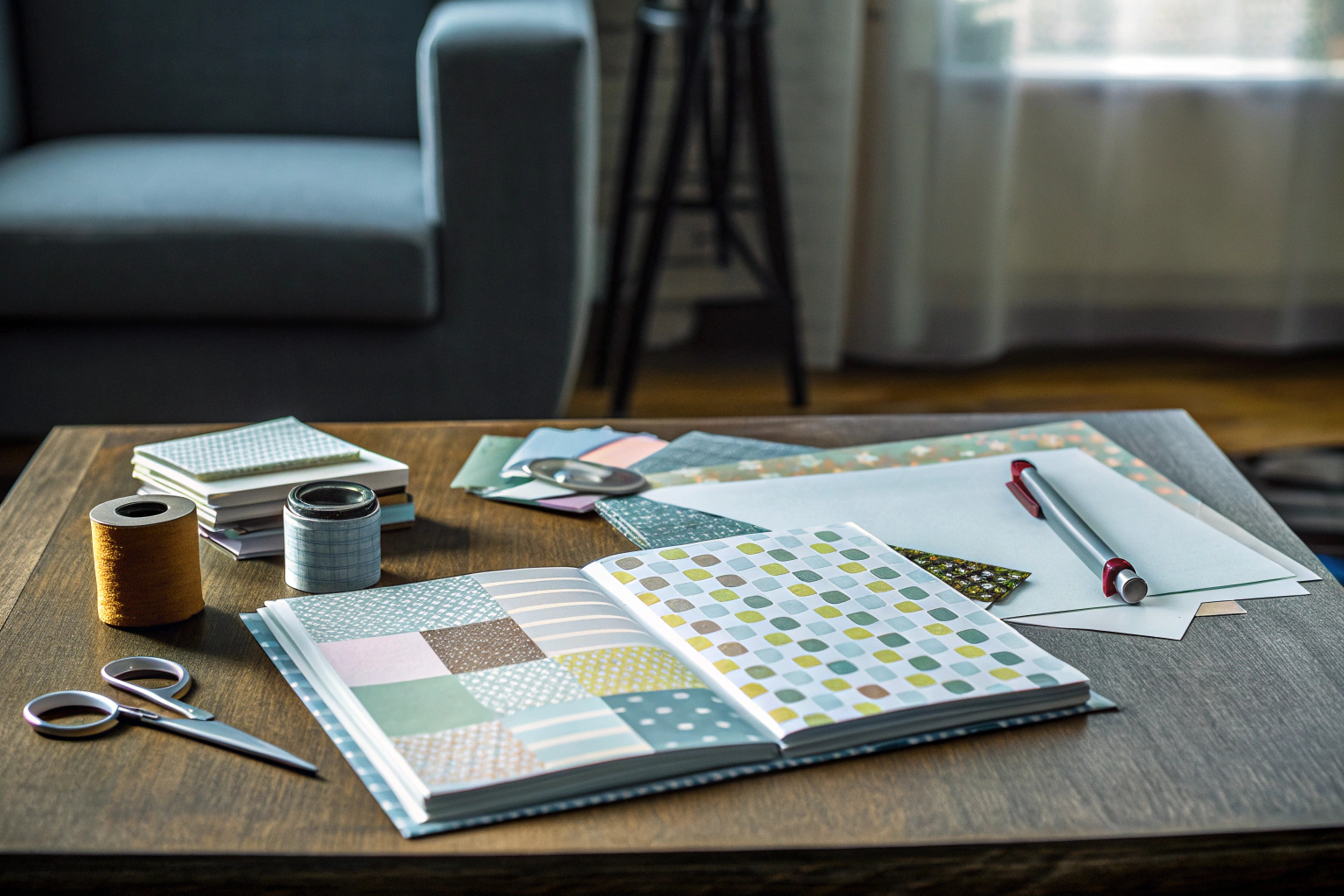 Scrapbooking-Arbeitsplatz