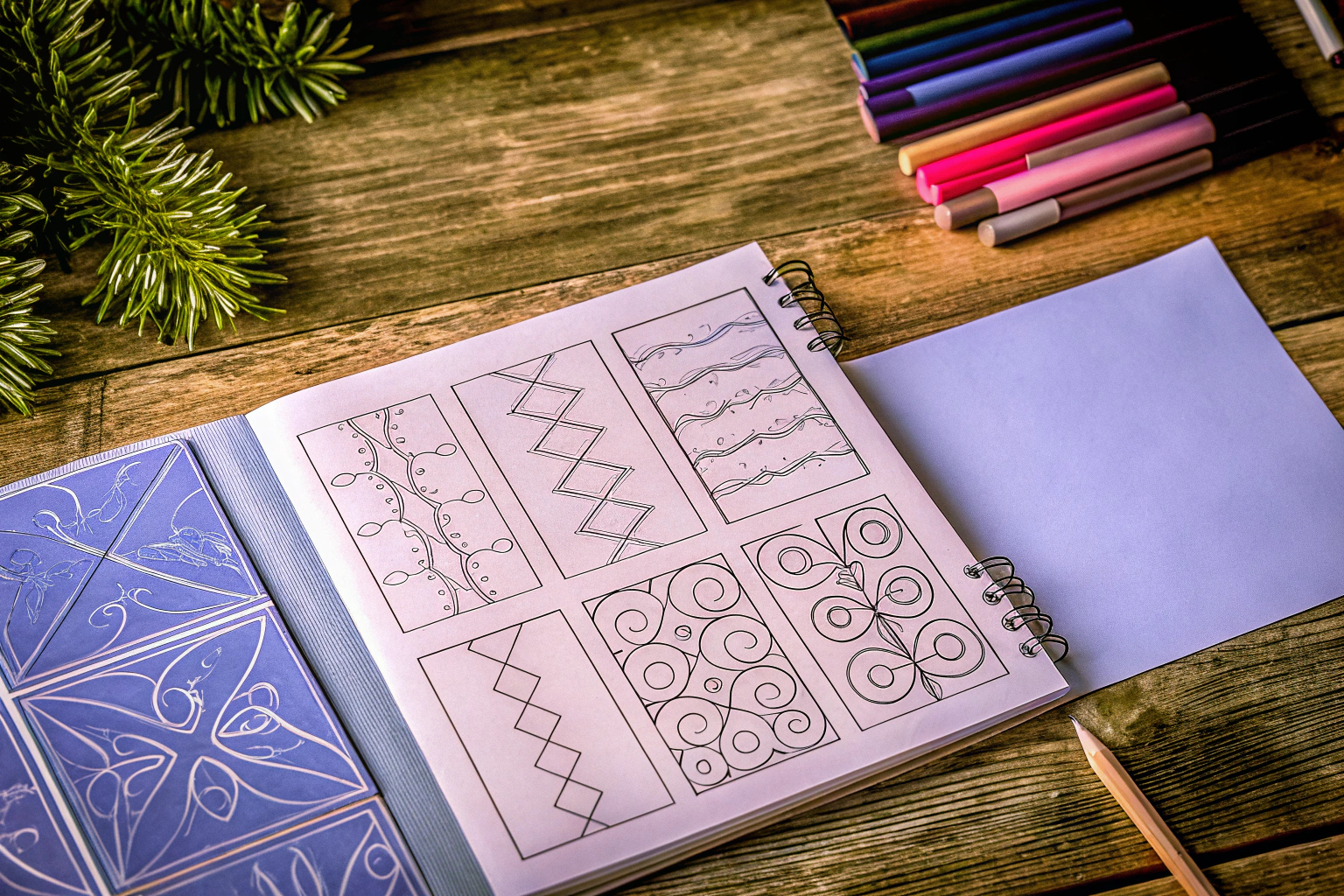Handlettering-Buch mit Übungsseiten