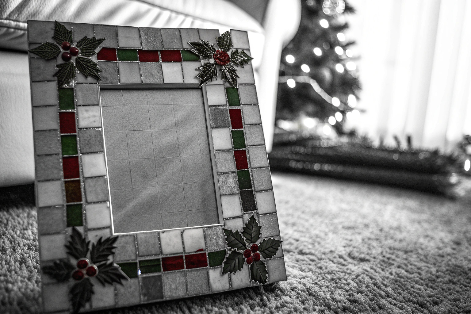 DIY Mosaik-Bilderrahmen Weihnachtsgeschenk