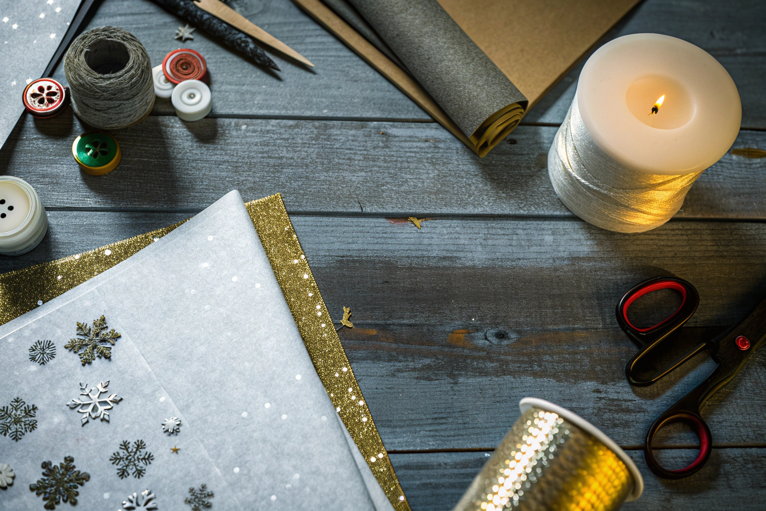 Bastelmaterialien für DIY-Weihnachtsgeschenke