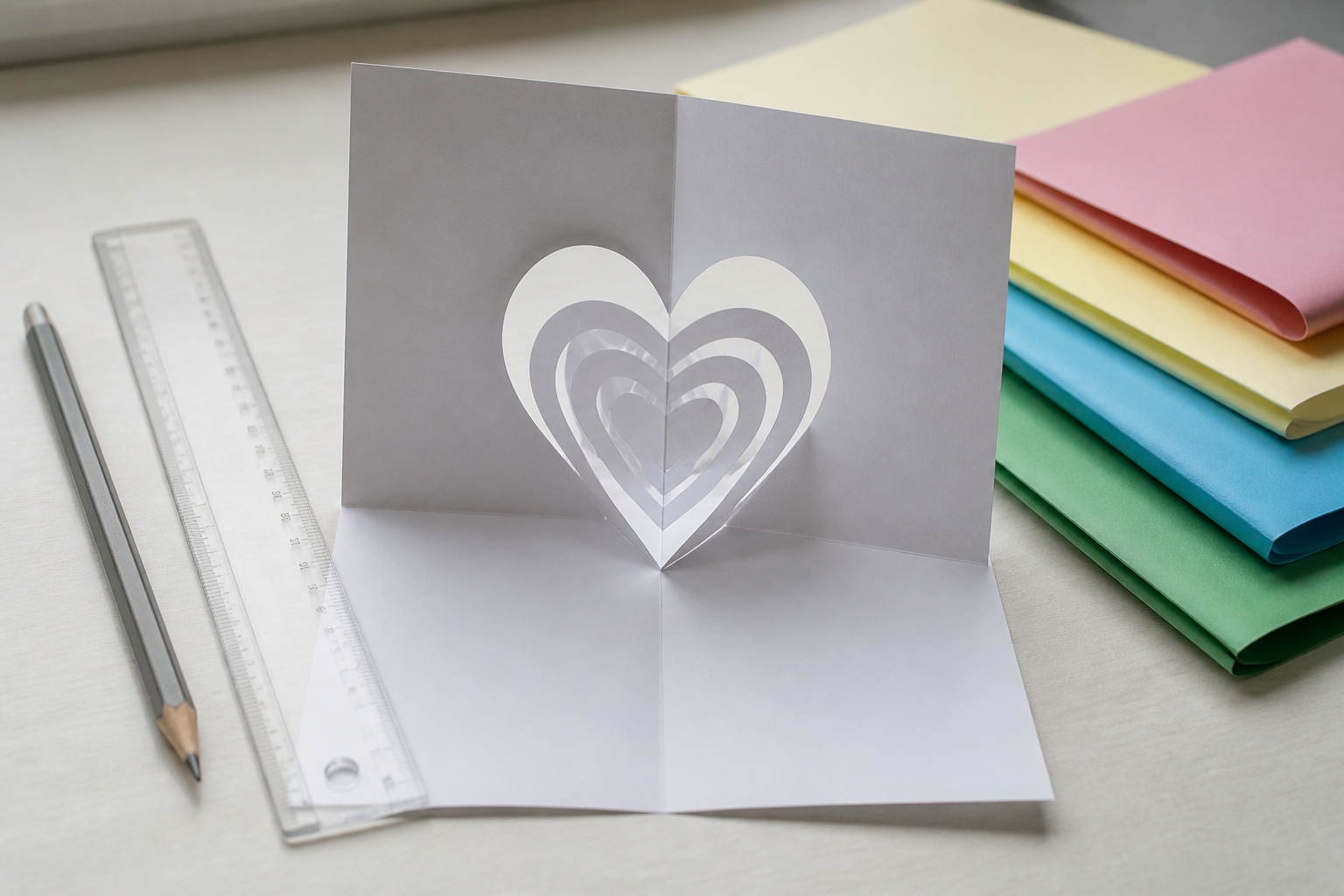 Kirigami lernen mit Papier und einfachen Schnittlinien
