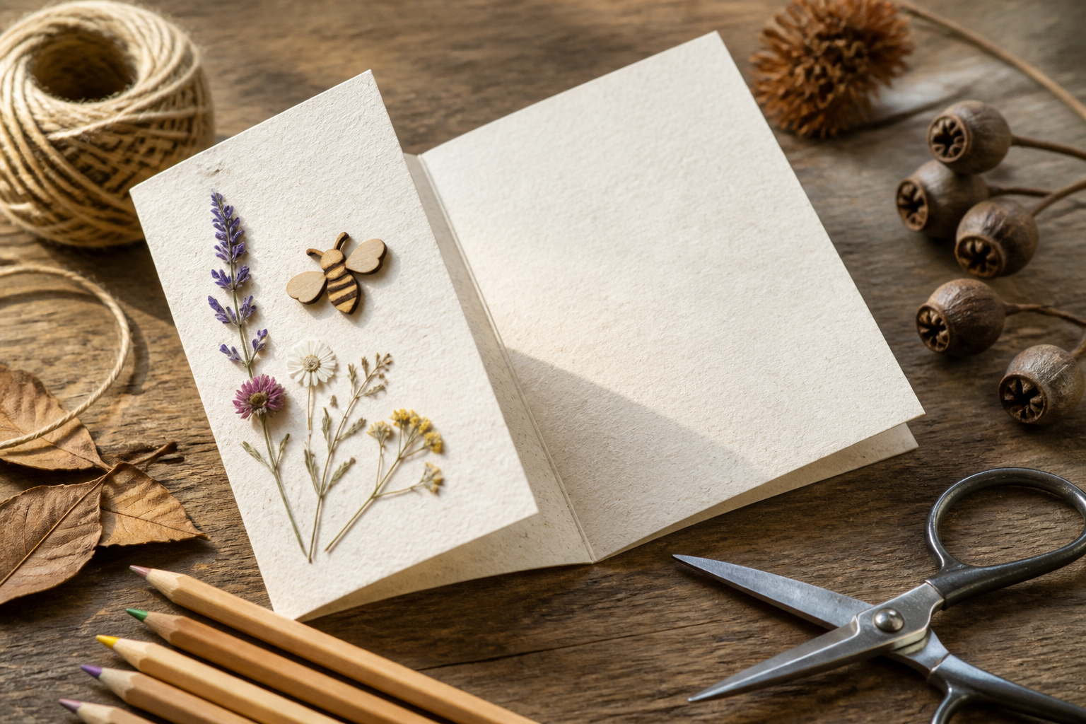 DIY-Dankeskarte aus Recyclingpapier basteln