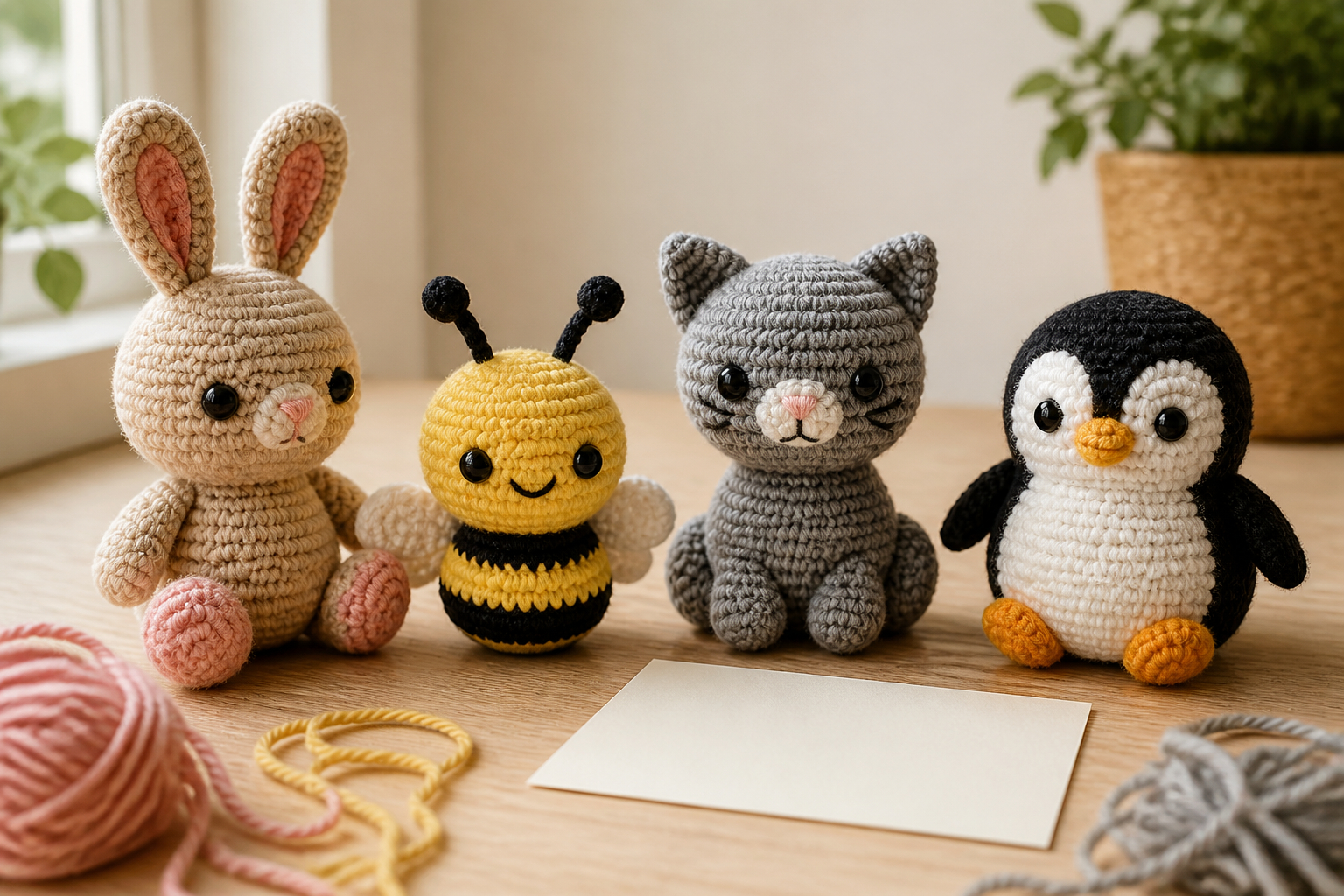 Gehäkelte Amigurumi-Tiere als DIY-Geschenk und Dekoration