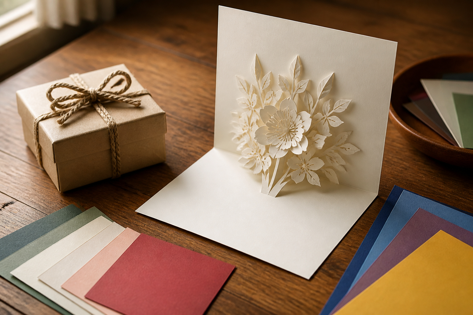 Kirigami-Grußkarte und nachhaltige DIY-Geschenkidee