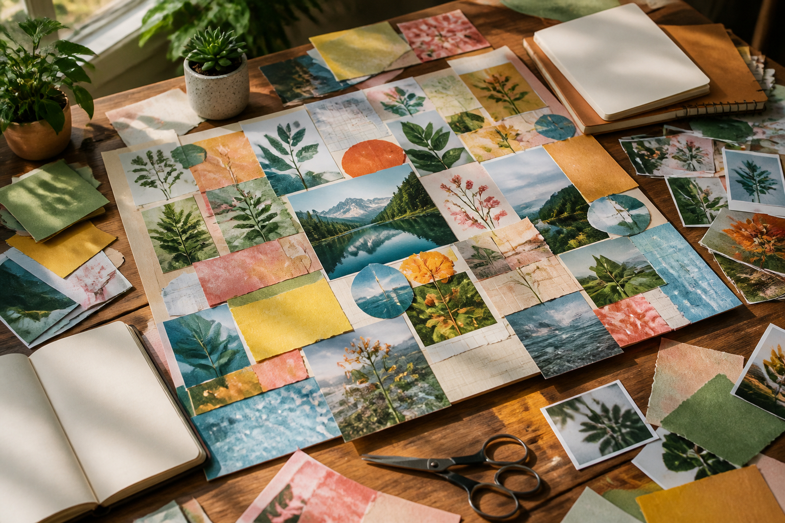 Gemeinsam mit Freunden ein Vision Board basteln