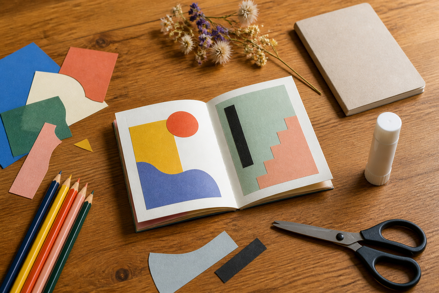 Mini-Zine selber machen mit Papier, Schere und Bastelmaterial