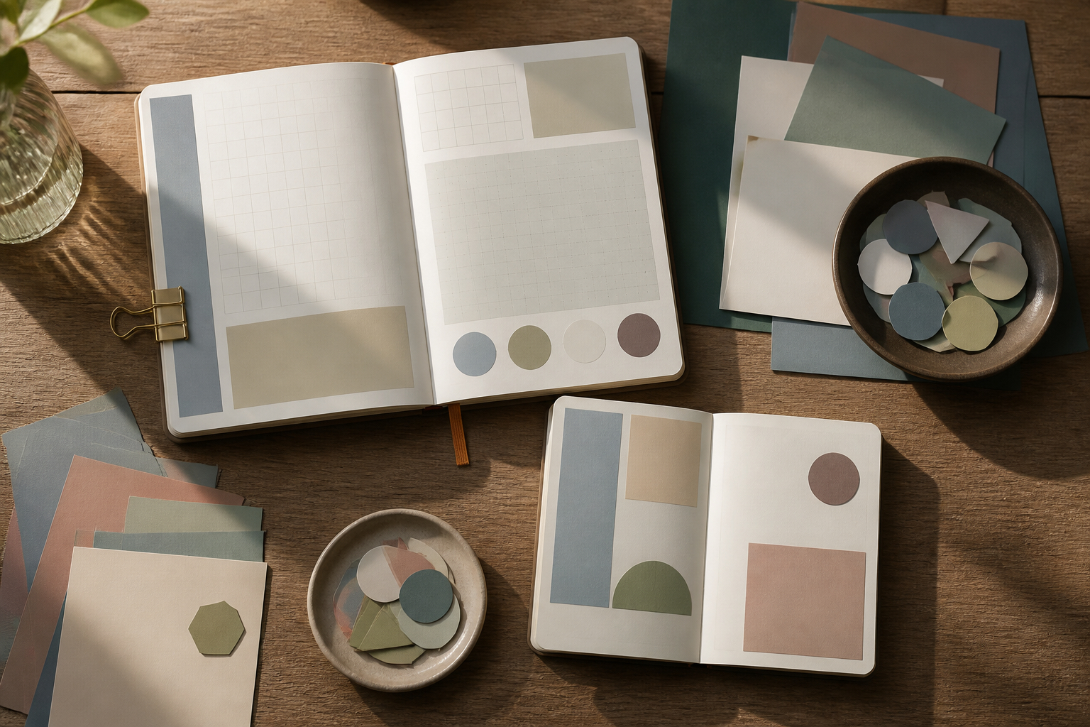Vergleich verschiedener Bullet-Journal-Stile und Materialien