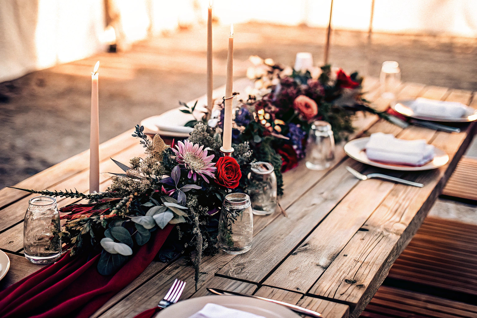 Nachhaltige Tischdekoration Hochzeit