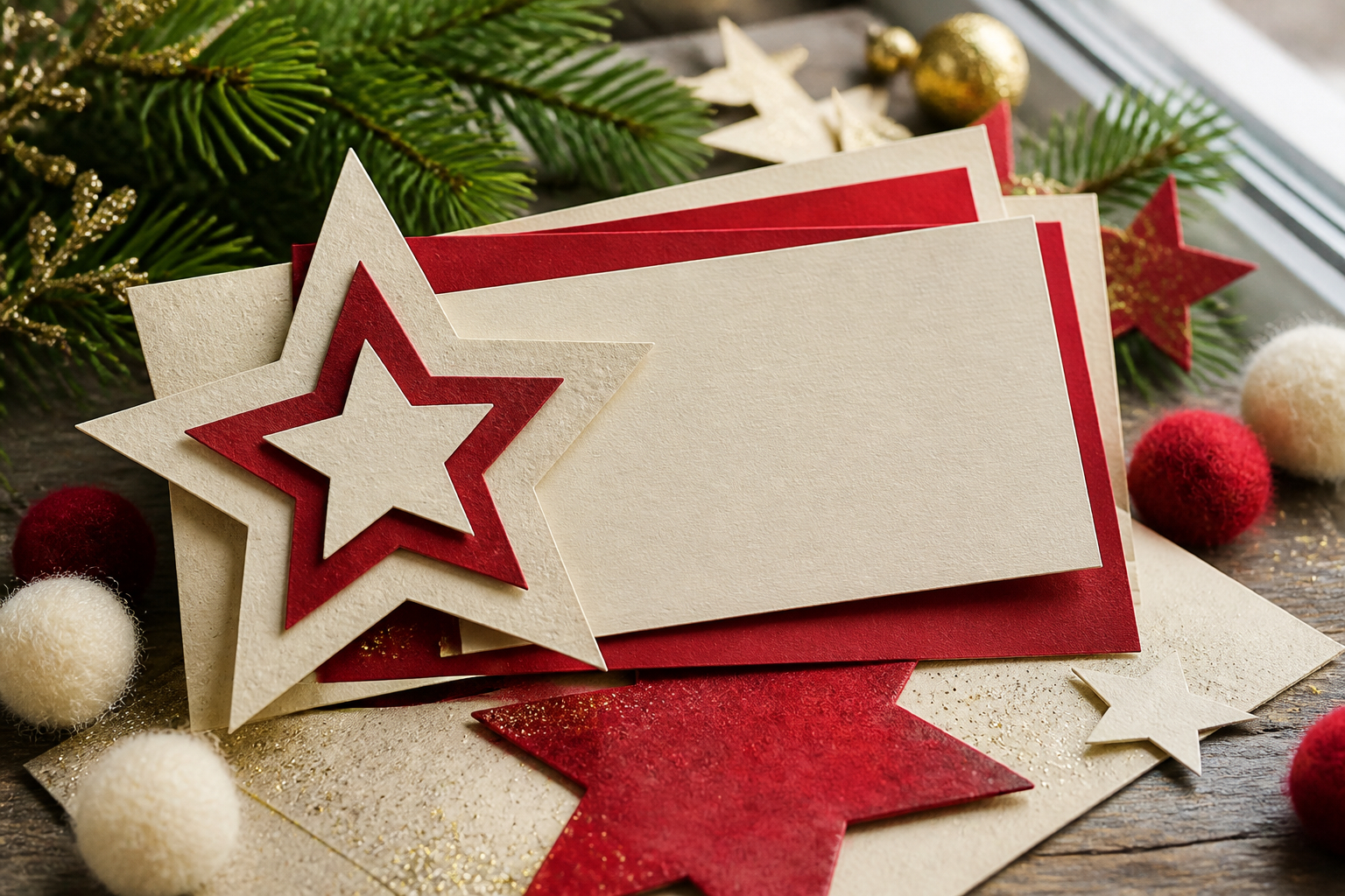 Selbst gestaltete Weihnachtskarte als Mini-Collage