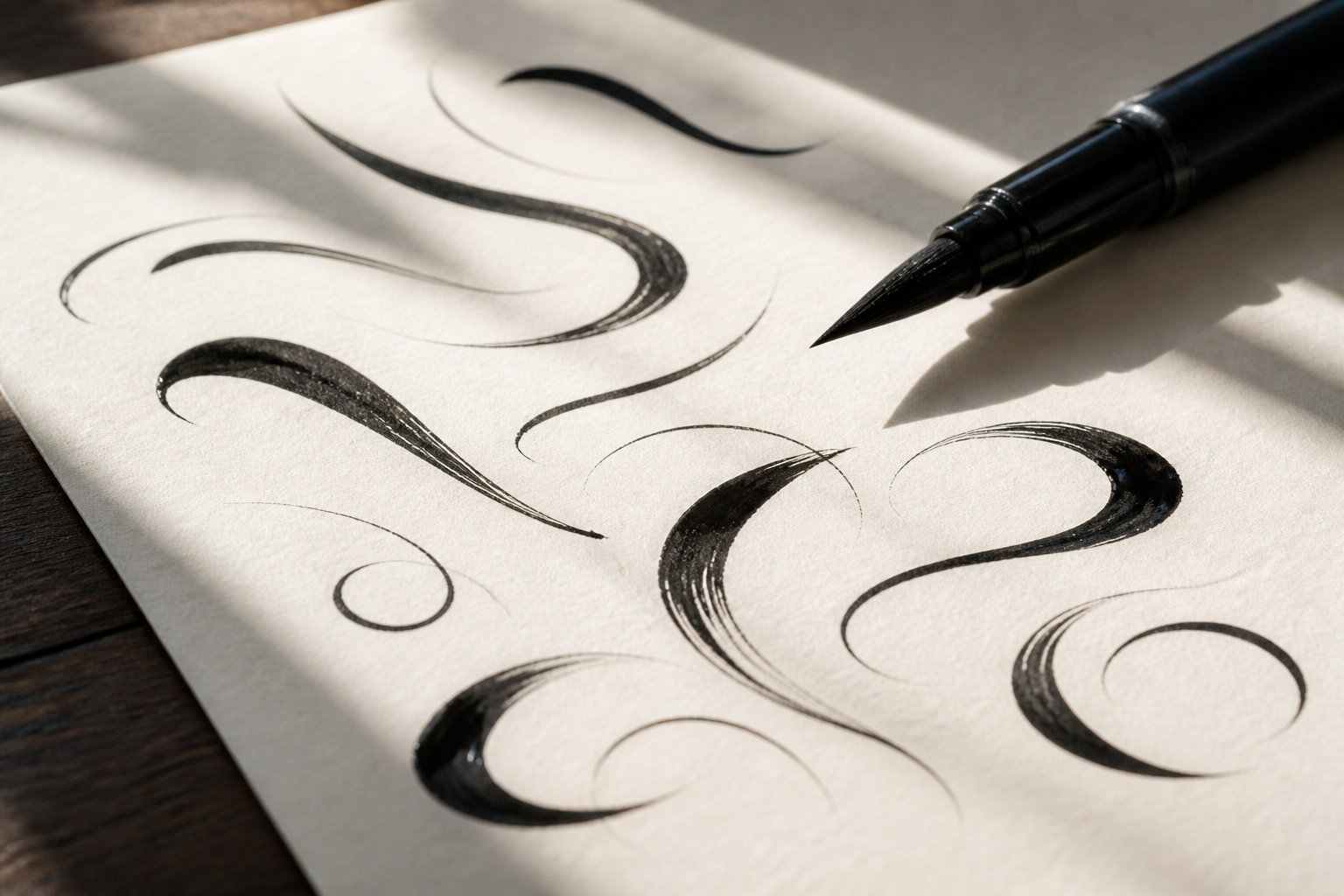Brush Lettering Grundübungen für Anfänger