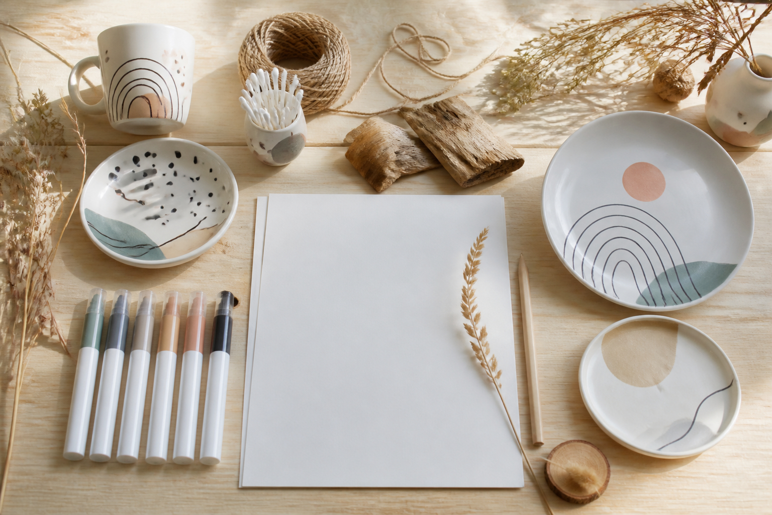 Materialien zum Porzellanbemalen für kreative DIY-Projekte