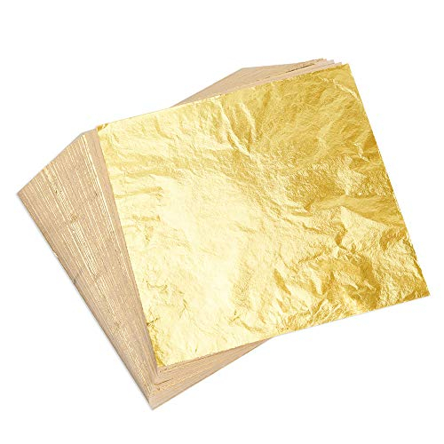 Kuuqa 100 Blatt Blattgold Imitation für Kunstprojekt