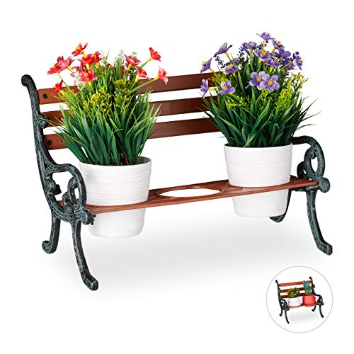 Relaxdays Mini Blumenbank
