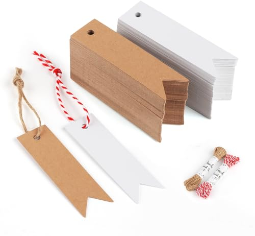 Sweelov 200stk Kraftpapier Anhänger Etiketten