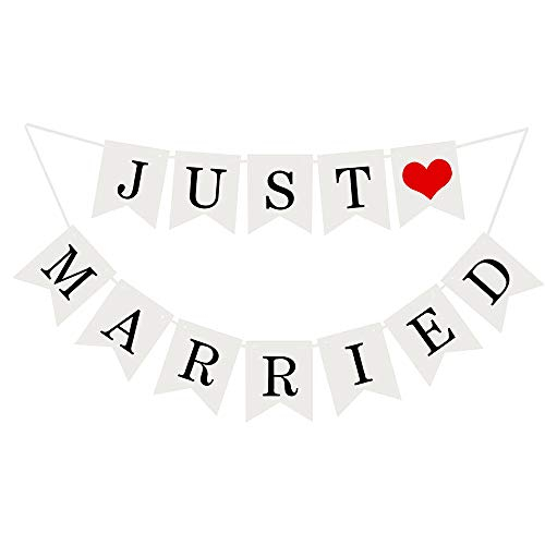 MEJOSER Just Married Girlande