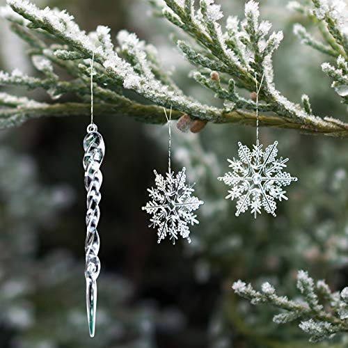 Naler 30-teilig Schneeflocken Eiszapfen Weihnachtsdeko