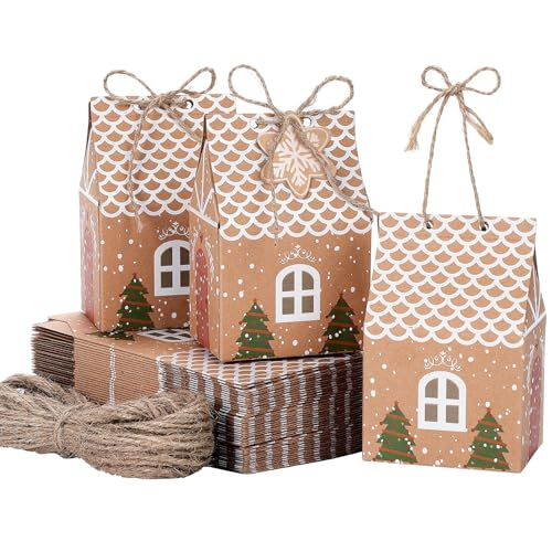 TsunNee 50 Stück Weihnachten Party Geschenkboxen