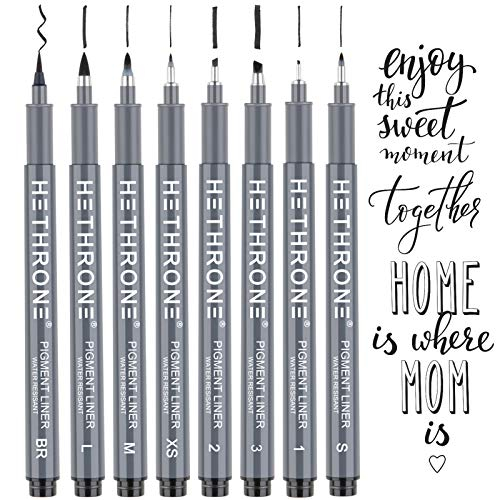 Hethrone Kalligraphie Stifte, Handlettering Stifte und Schwarz Kalligraphie Set für Anfänger