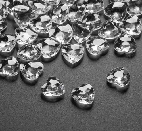 Sweelov 500Stk Funkelnd Herzen Diamantkristalle