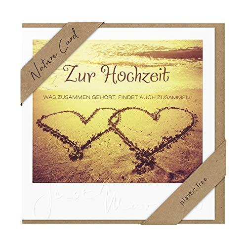 bsb - Hochzeitskarte Herzen am Strand