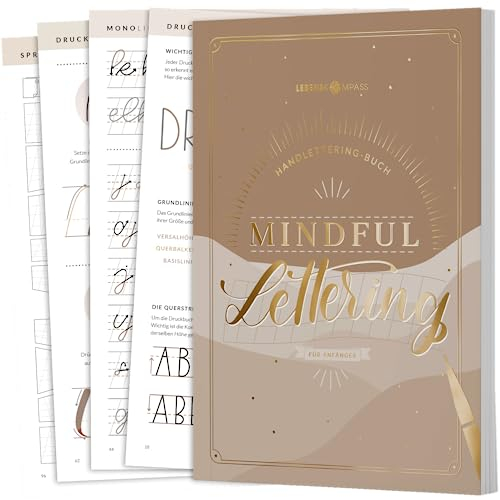 LEBENSKOMPASS® Handlettering Buch für Anfänger ”Mindful Lettering”