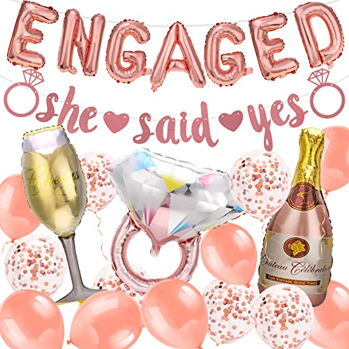 HOWAF Engaged Luftballons Verlobungs Deko