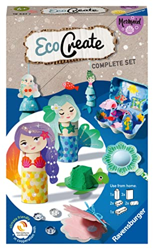 Ravensburger EcoCreate 18447- Glitzern mit den Meerjungfrauen - DIY Bastelset