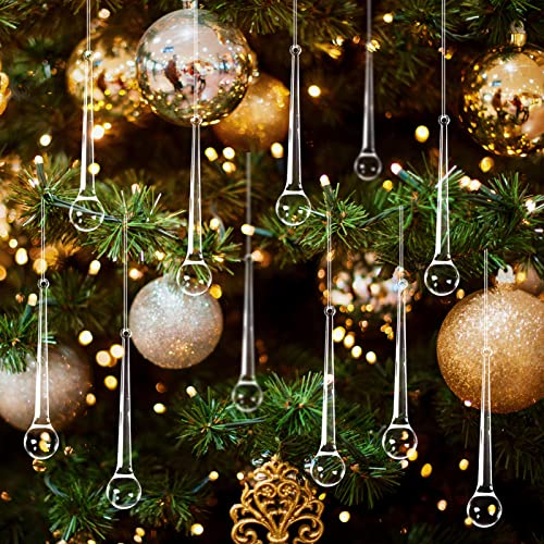 YIEUR 40 Stück Eiszapfen Anhänger Weihnachten Acryl