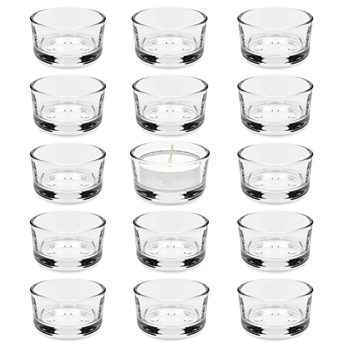 Teelichtgläser Set, Teelicht (15er Pack) Teelichthalter