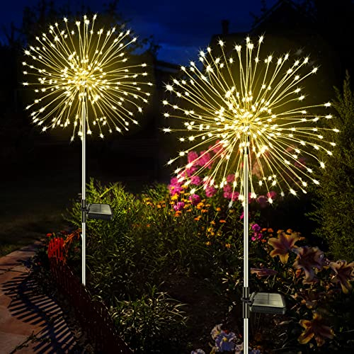 Liyade 2 Stück Solarstecker Gartenleuchten