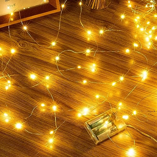 Ollny 10m Lichterkette Batterie 100 LED