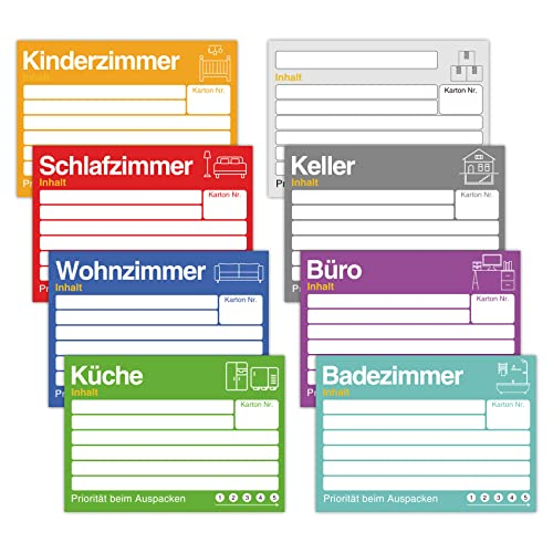 PAPERKIDDO Umzugsetiketten