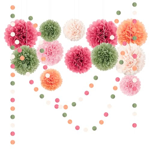 NICROLANDEE Seidenpapier Pompons