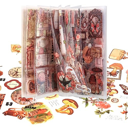 QUIIEOSKIA Vintage Scrapbooking Aufkleber Set