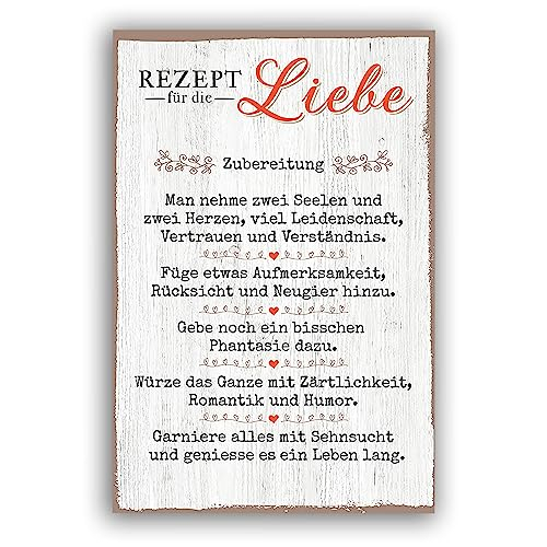 Rezept für die Liebe - Schild