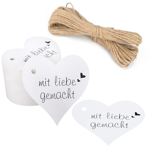 G2PLUS mit liebe gemacht Etiketten Anhänger