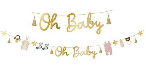 Libetui große Girlande Oh-Baby Gold