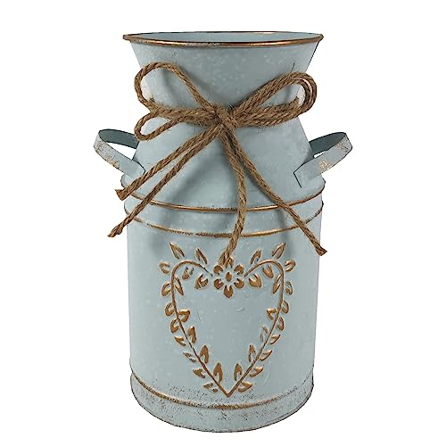 Vintage Blumenvase Herz Milchkanne