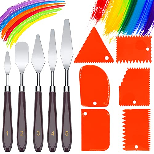 11 Stück Palette Messer und Abstreifermesser Malwerkzeug Set