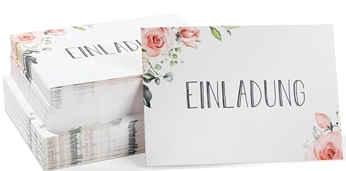 Schicke Einladungskarten im floralen Design