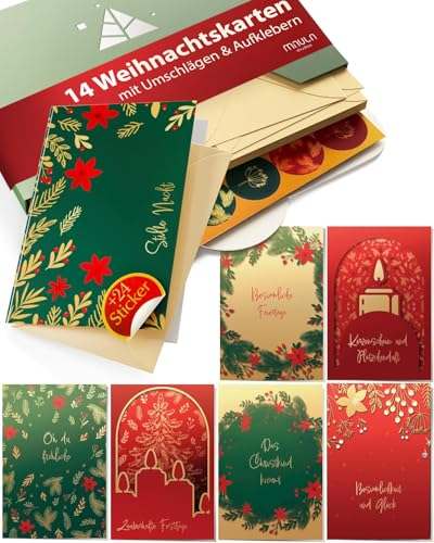 Milula Studios Weihnachtskarten mit Umschlag Set