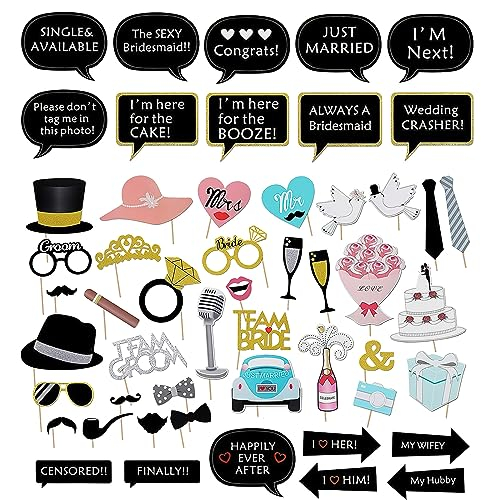 52 Stück Foto Requisiten Wedding Stand Accessories